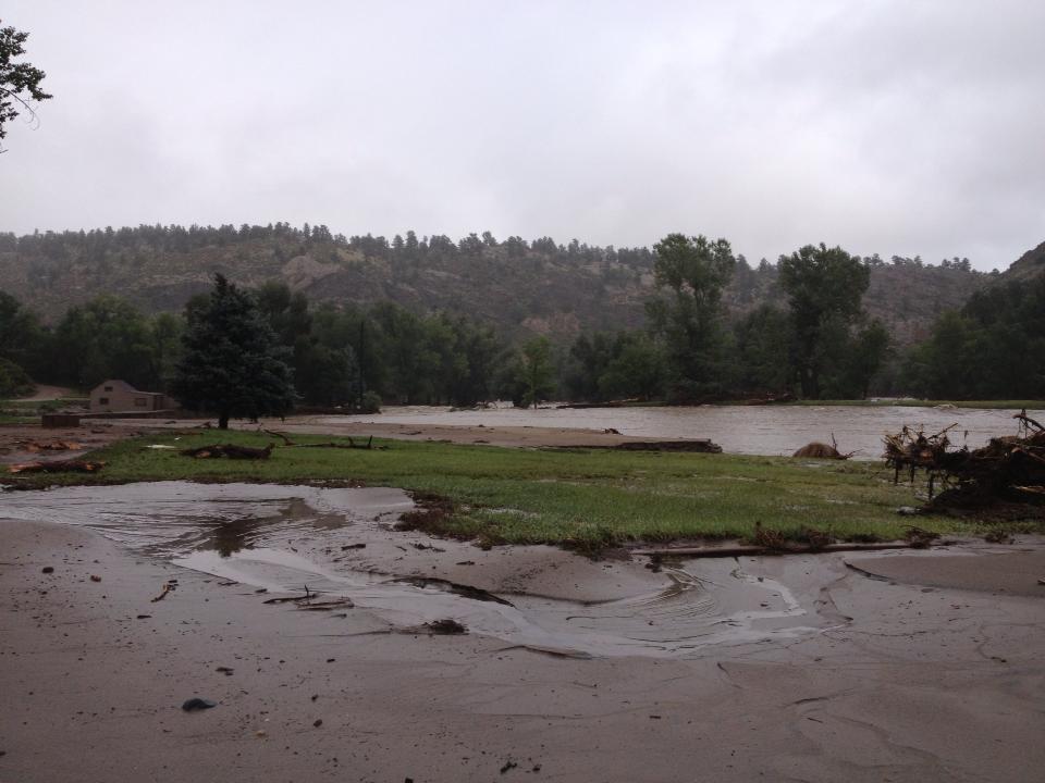 Heart J Grounds during the 2013 Big Thompson Flood, Sylvan Dale Ranch