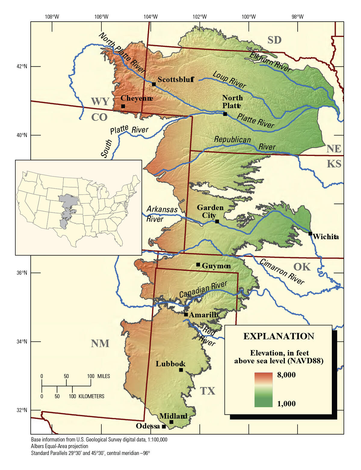 NAWQA High Plains Regional Groundwater Study Area