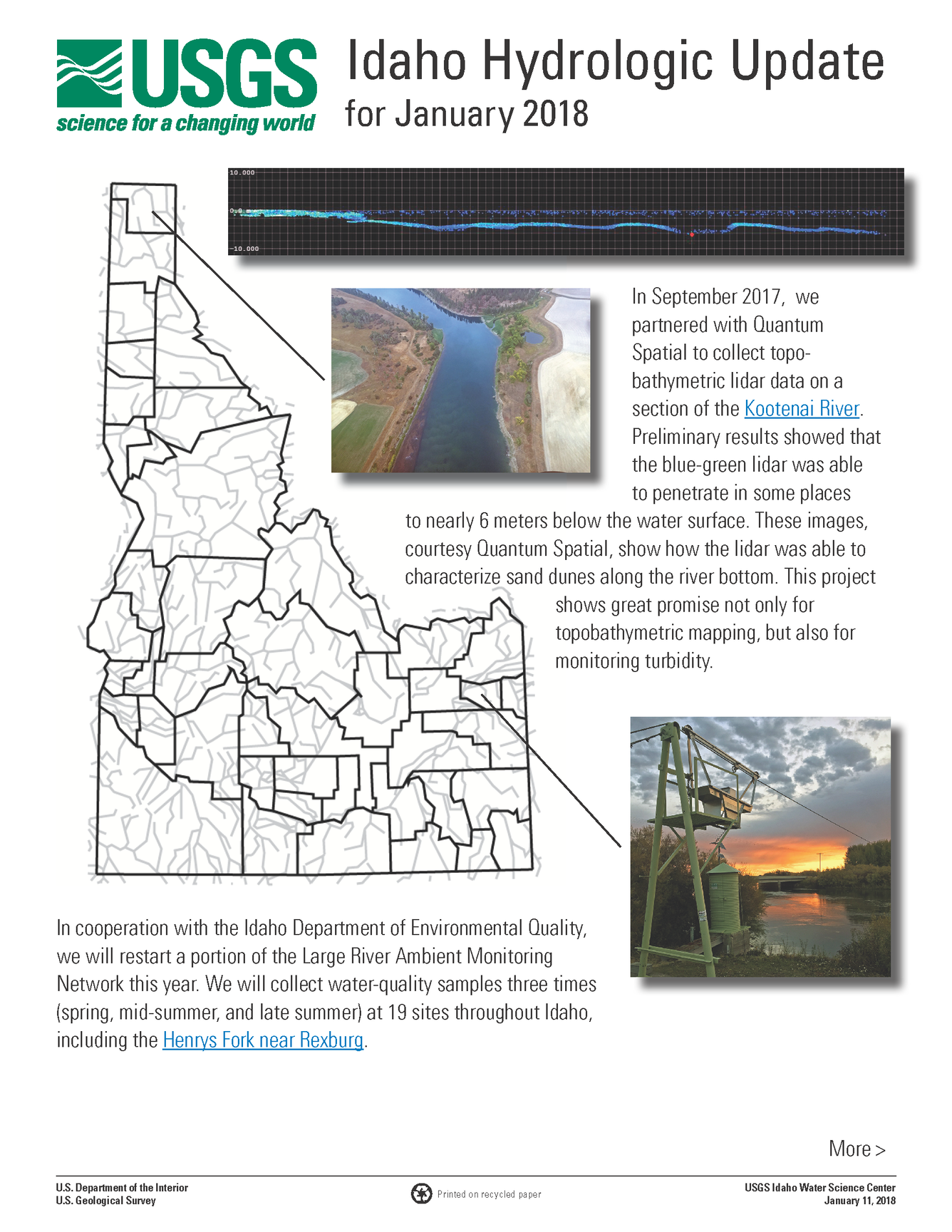 Idaho Hydrologic Update, January 2018