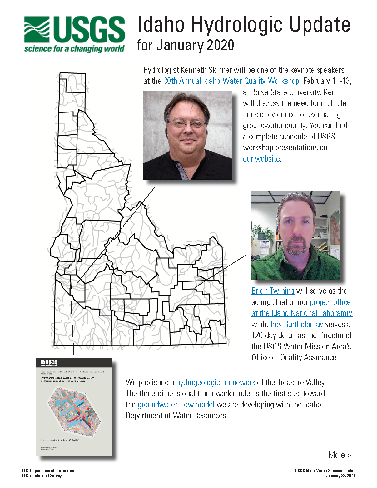 Idaho Hydrologic Update, January 2020
