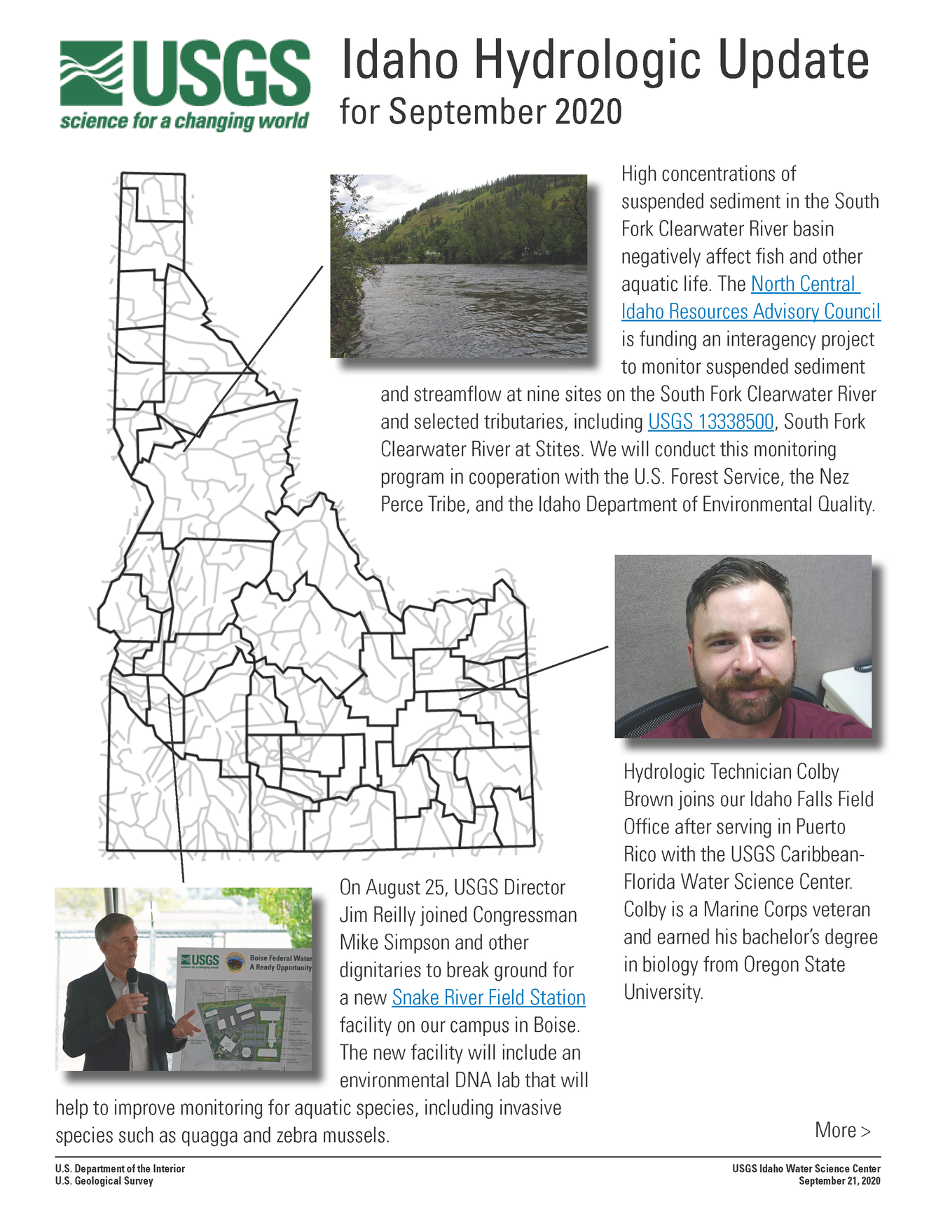 Idaho Hydrologic Update, September 2020