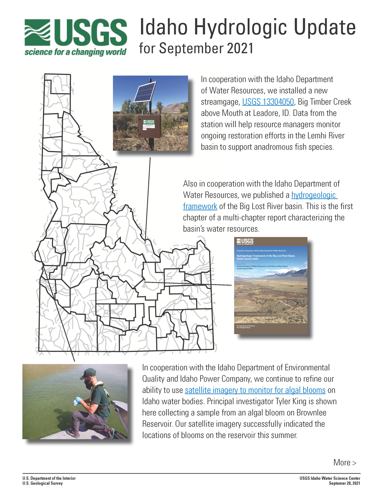 Idaho Hydrologic Update, September 2021