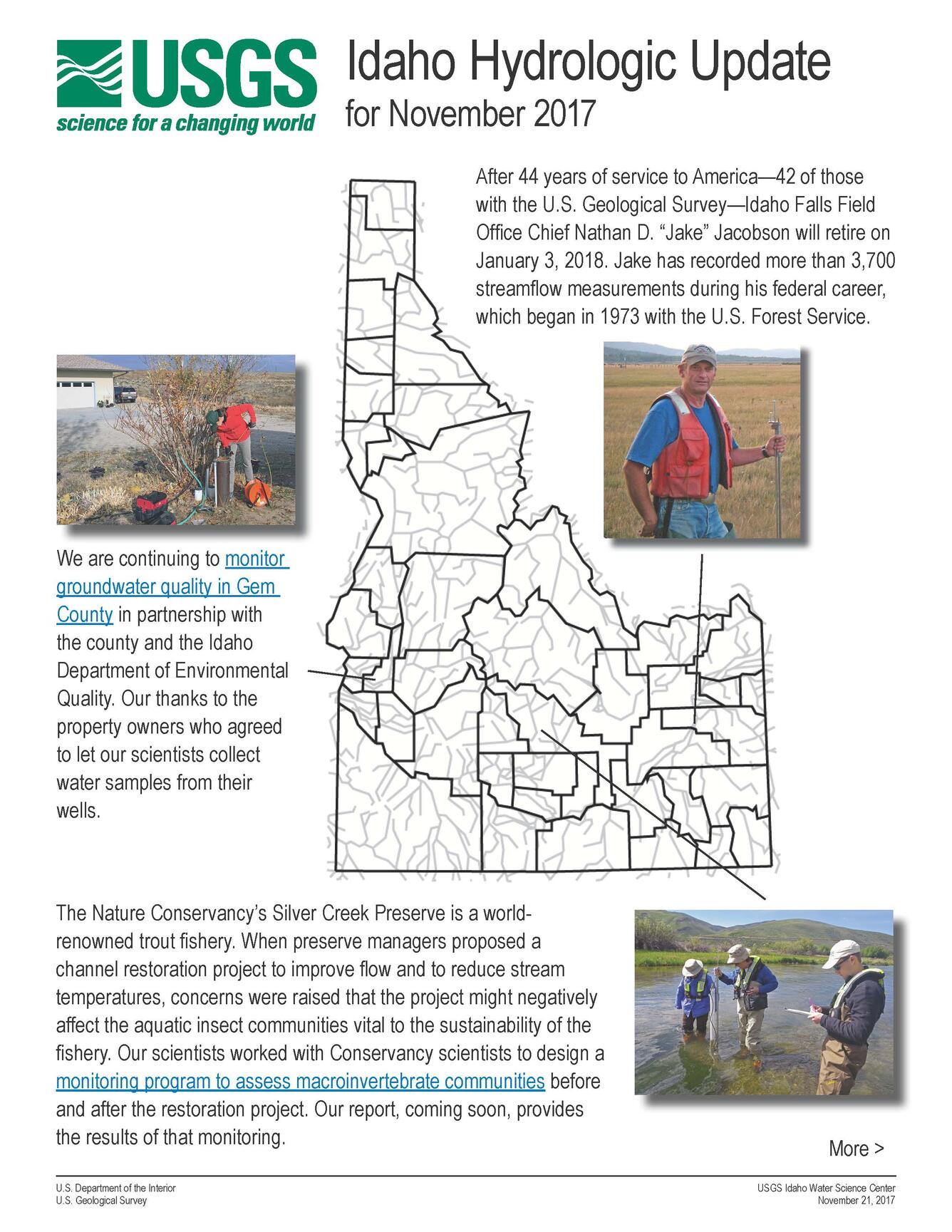 Idaho Hydrylogic Update, November 2017