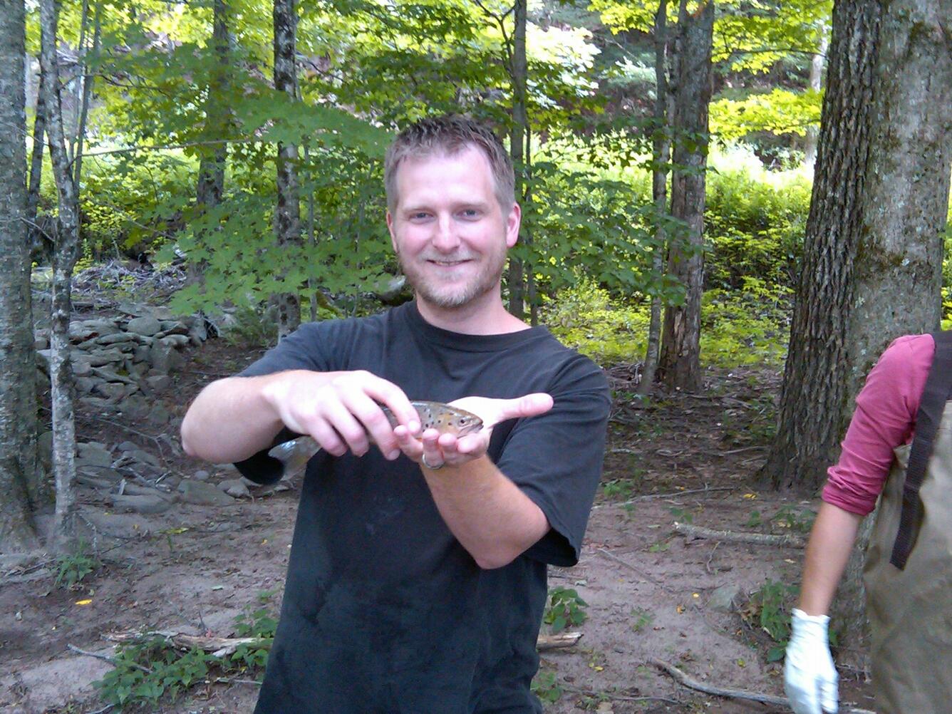 Dan Skulski Electrofishing on the Neversink River
