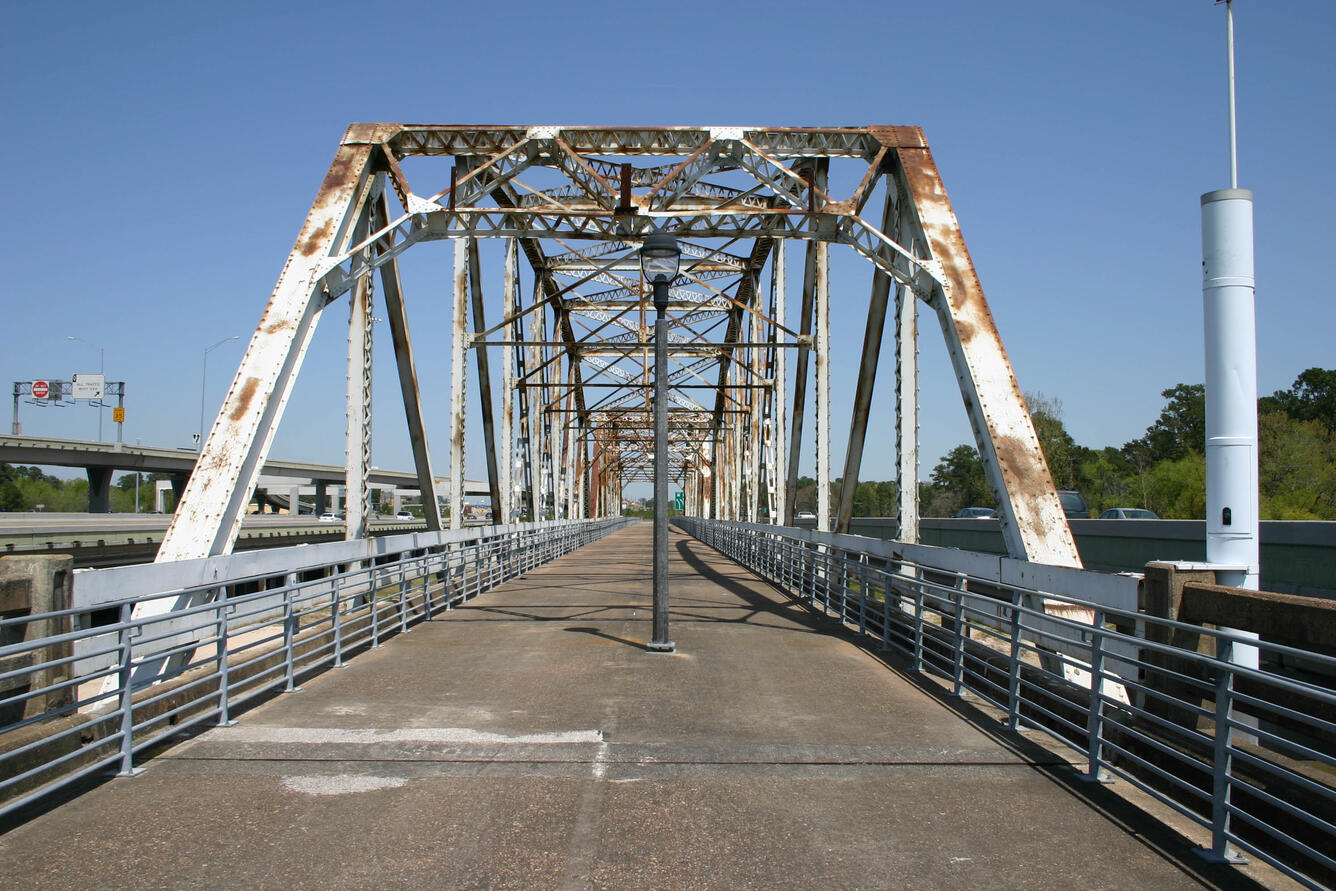 Corrosion on a pedestrian bridge