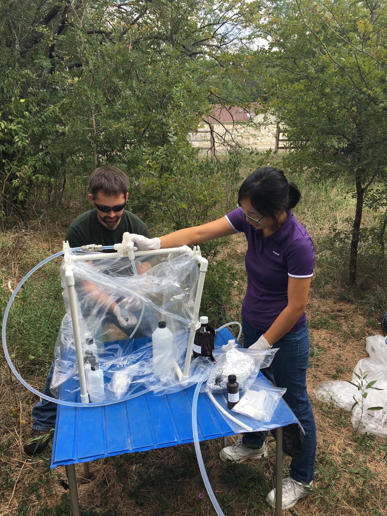 Water Quality sampling at Encino Rio