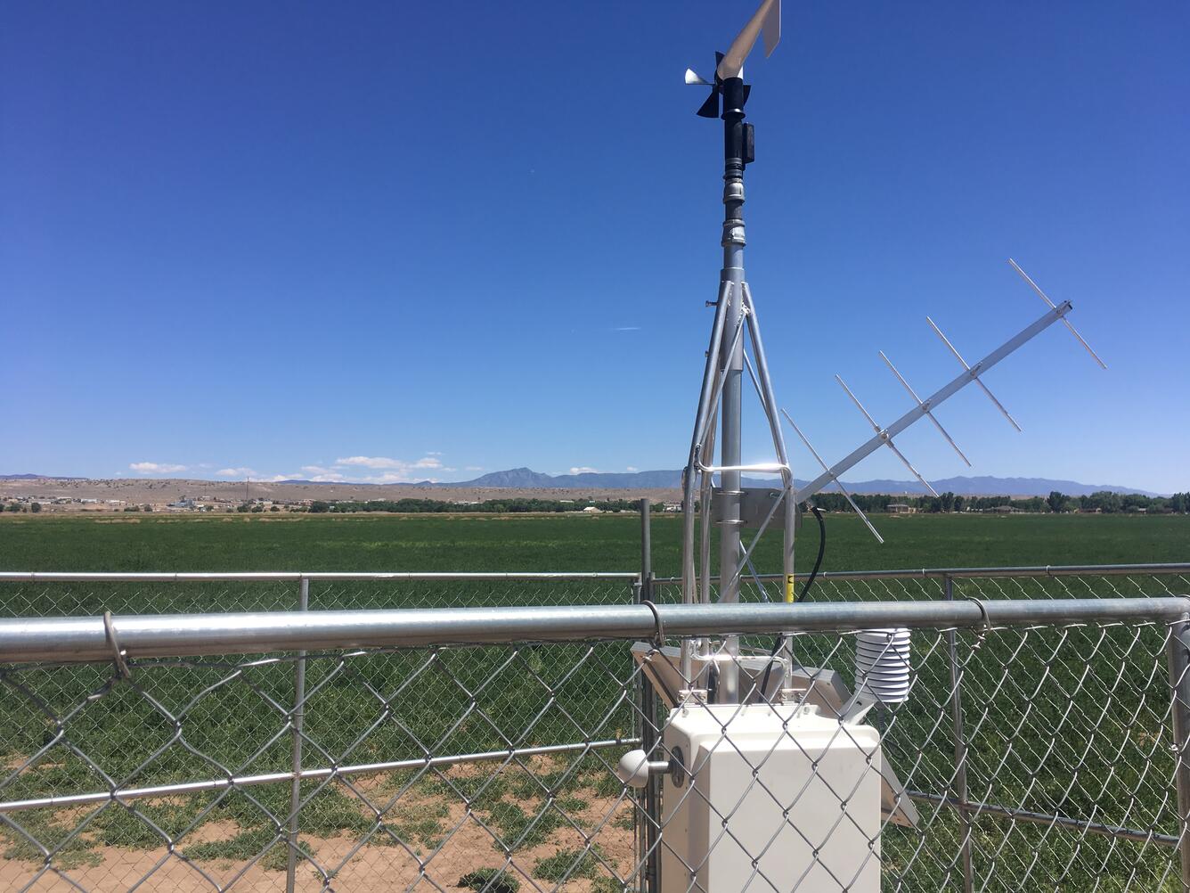 Weather station at Valle de Oro National Wildlife Refuge