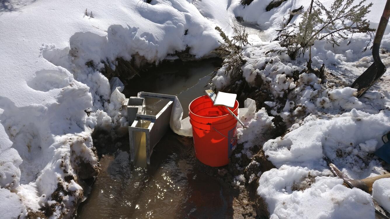 Flume in Bird Spring Wash, Bedell Flat, Nevada