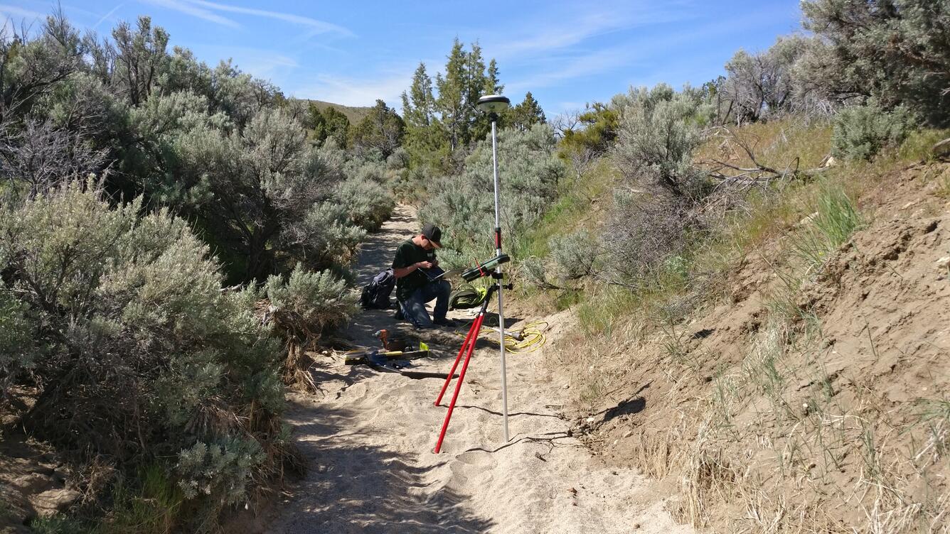 Removing equipment from Bird Spring Wash, Bedell Flat, Nevada