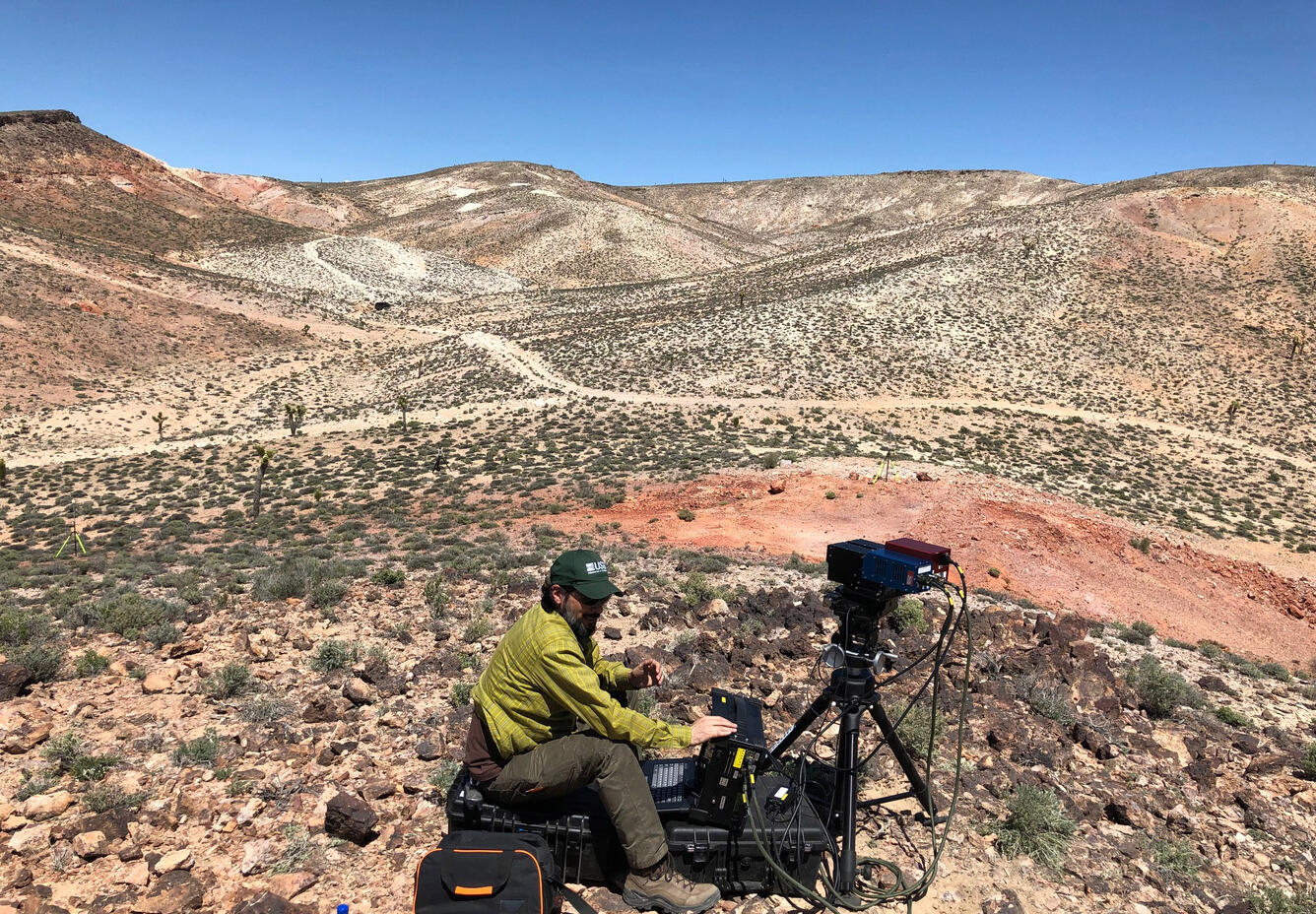 scientist conducting imaging in Nevada desert