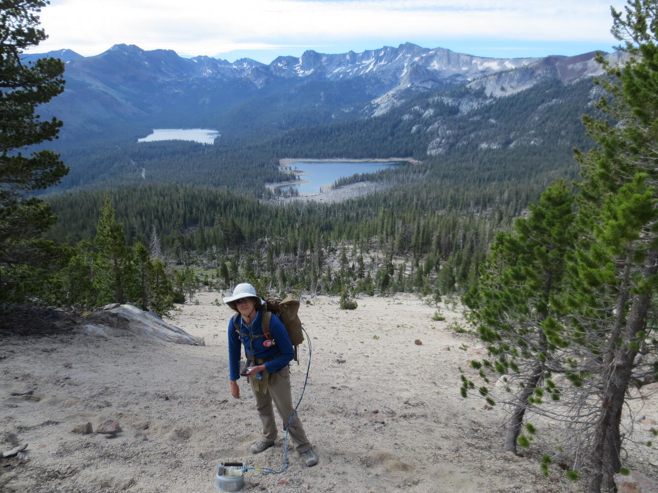 Measuring soil CO2 flux on Mammoth Mountain, CA