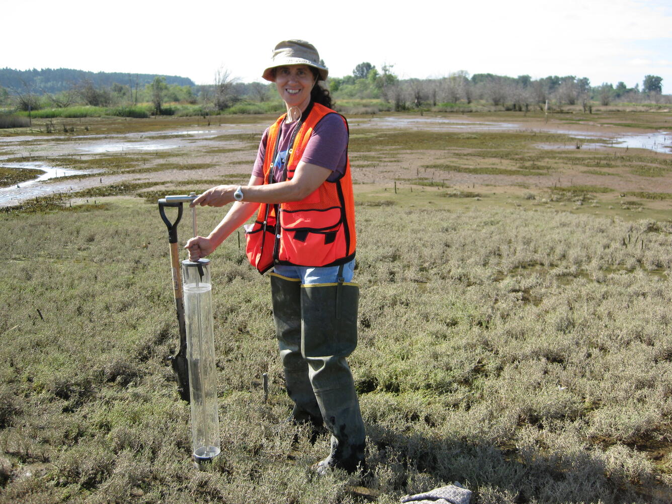 Coring in the Nisqually River Delta, Washington