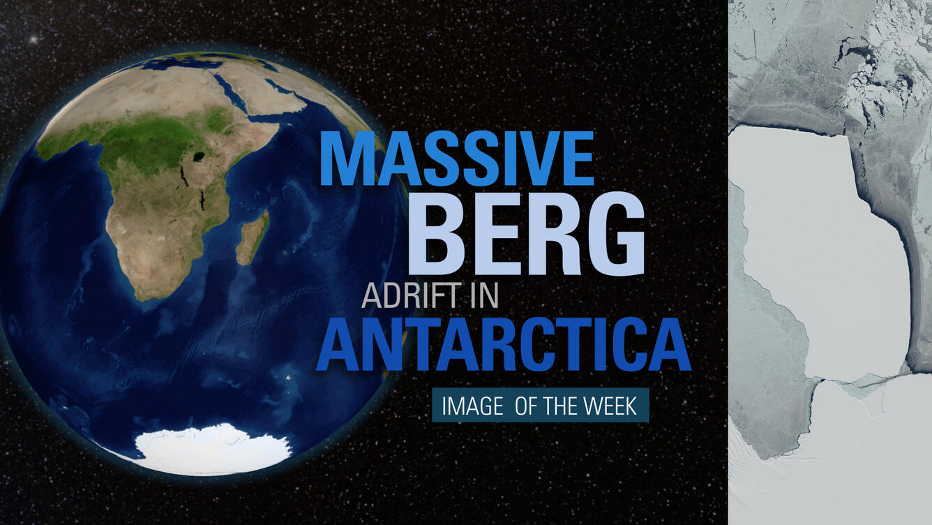 Thumbail for Image of the Week - Massive Berg Adrift in Antarctica