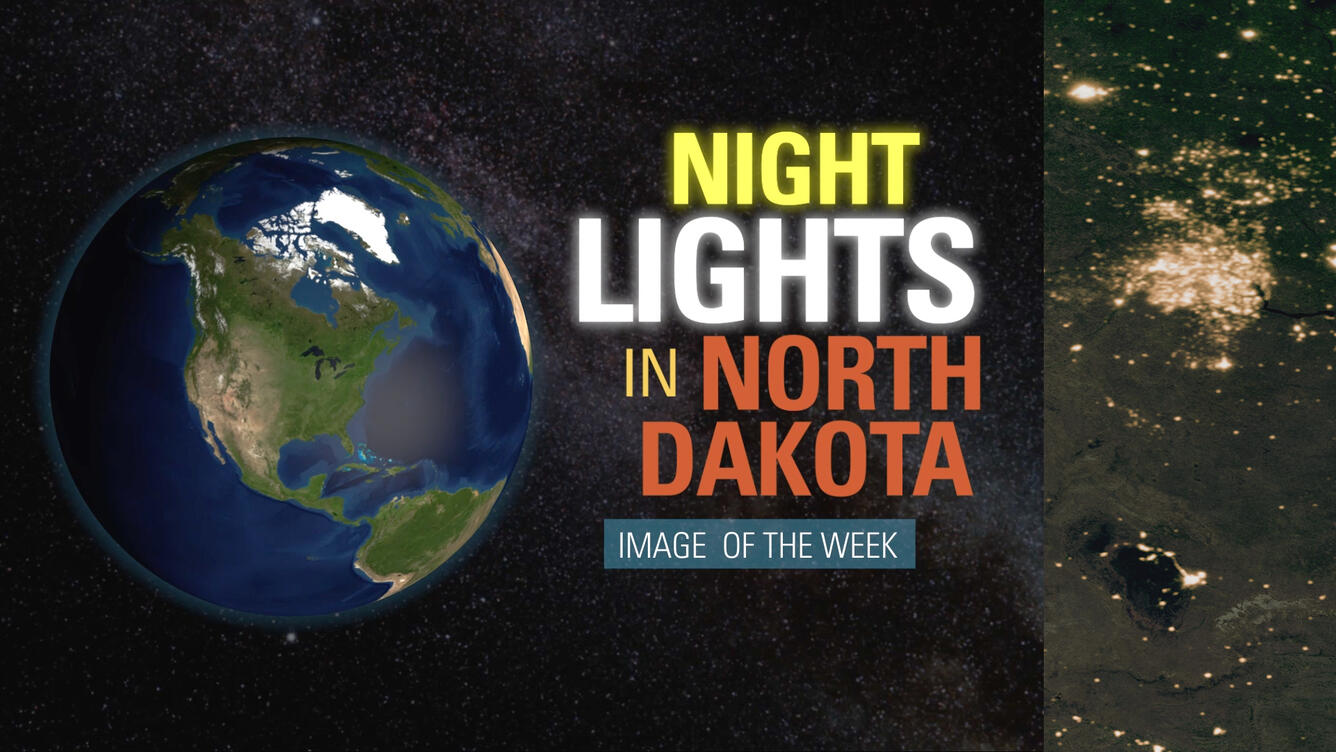 Graphic for Image of the Week - Night Lights in ND