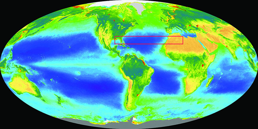 The State of Florida, along with much of the southeast United States, lies along latitudes of deserts