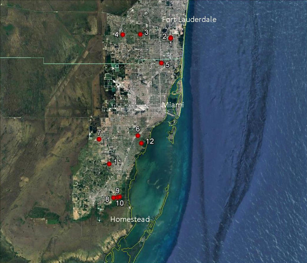 Sample sites for Fish Slam 2016