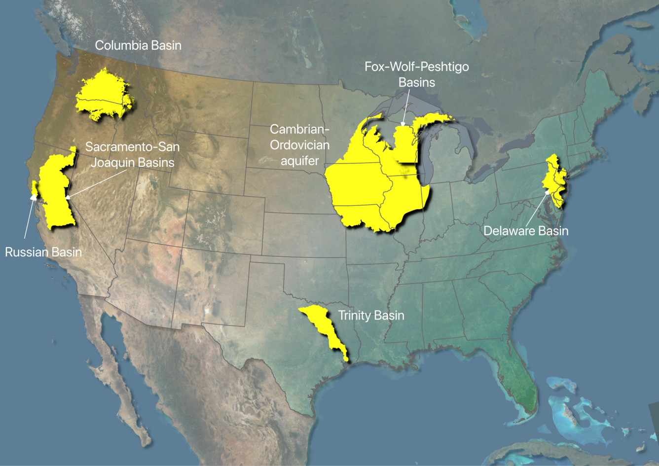 IWAAs CMF project map - Continental US overview
