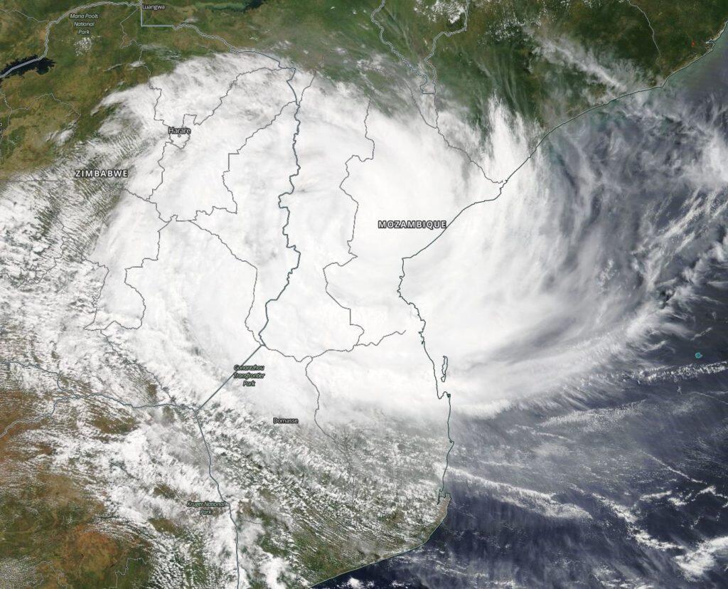 Cylcone Idai satellite image