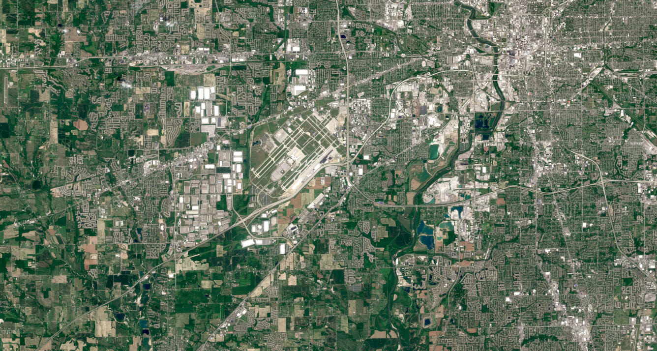 Sentinel 2A satellite image of Indianapolis, IN