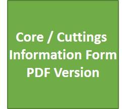 CRC Core/Cuttings Information Form Button