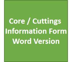 CRC Core/Cuttings Information Form Button