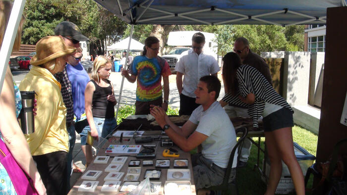 WERC biologist Joe Tomoleoni with public