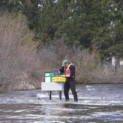 Downloading data in flood