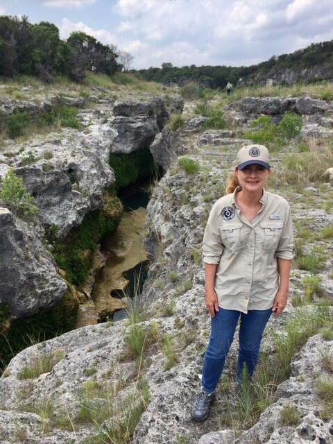 The Narrows in Hays County with Trinity hydrostratigraphic units.