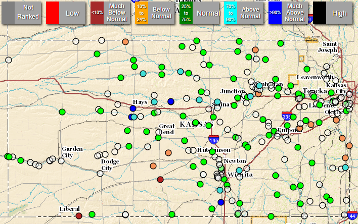 Water-Dashboard Map of Kansas Water Conditions(groundwater, surfacewater, water-quality