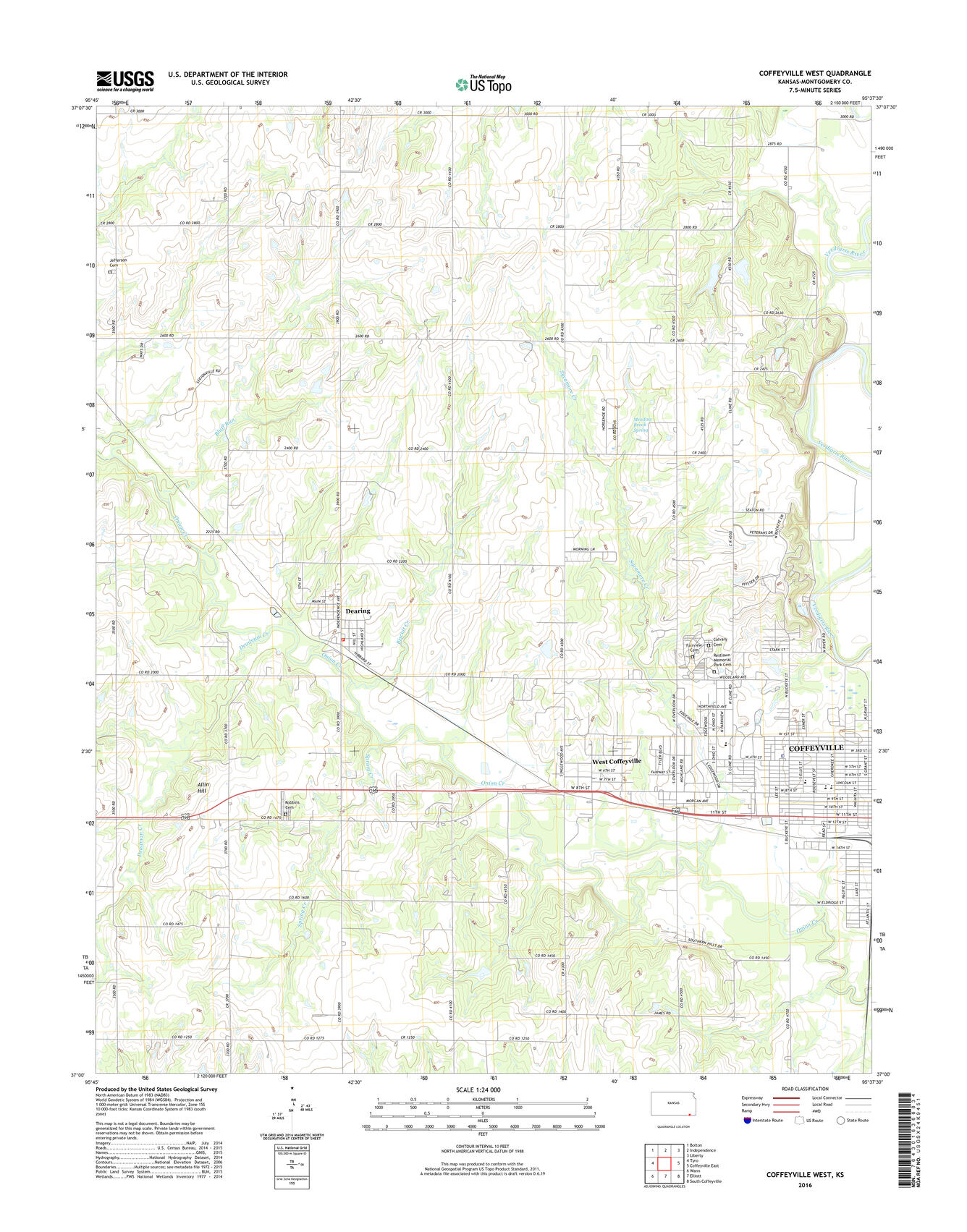 KS Coffeyville West US Topo (Browse Image for Story Map)