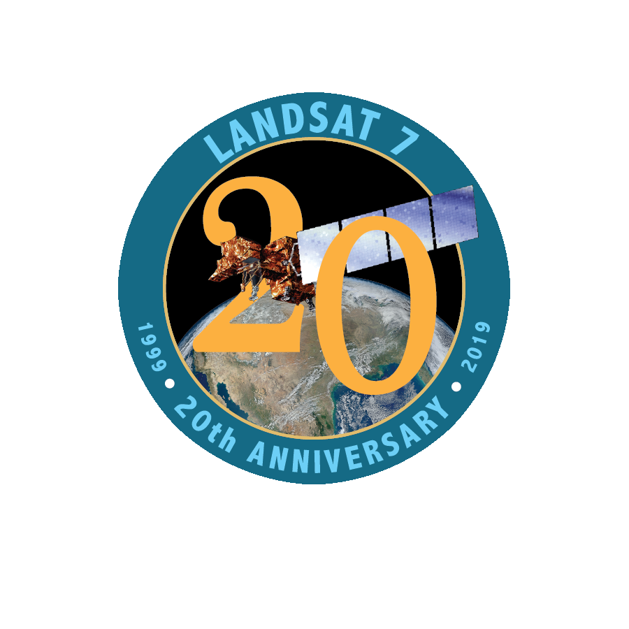 Logo of Landsat 7 20th Anniversary