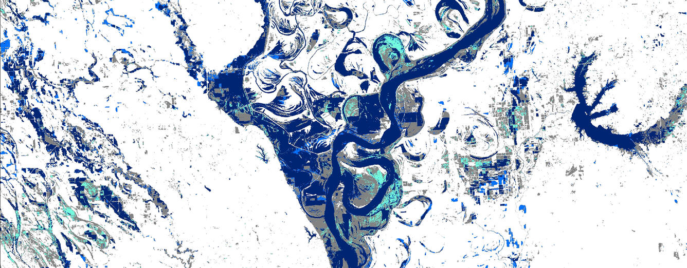 Landsat Dynamic Surface Water Extent product example