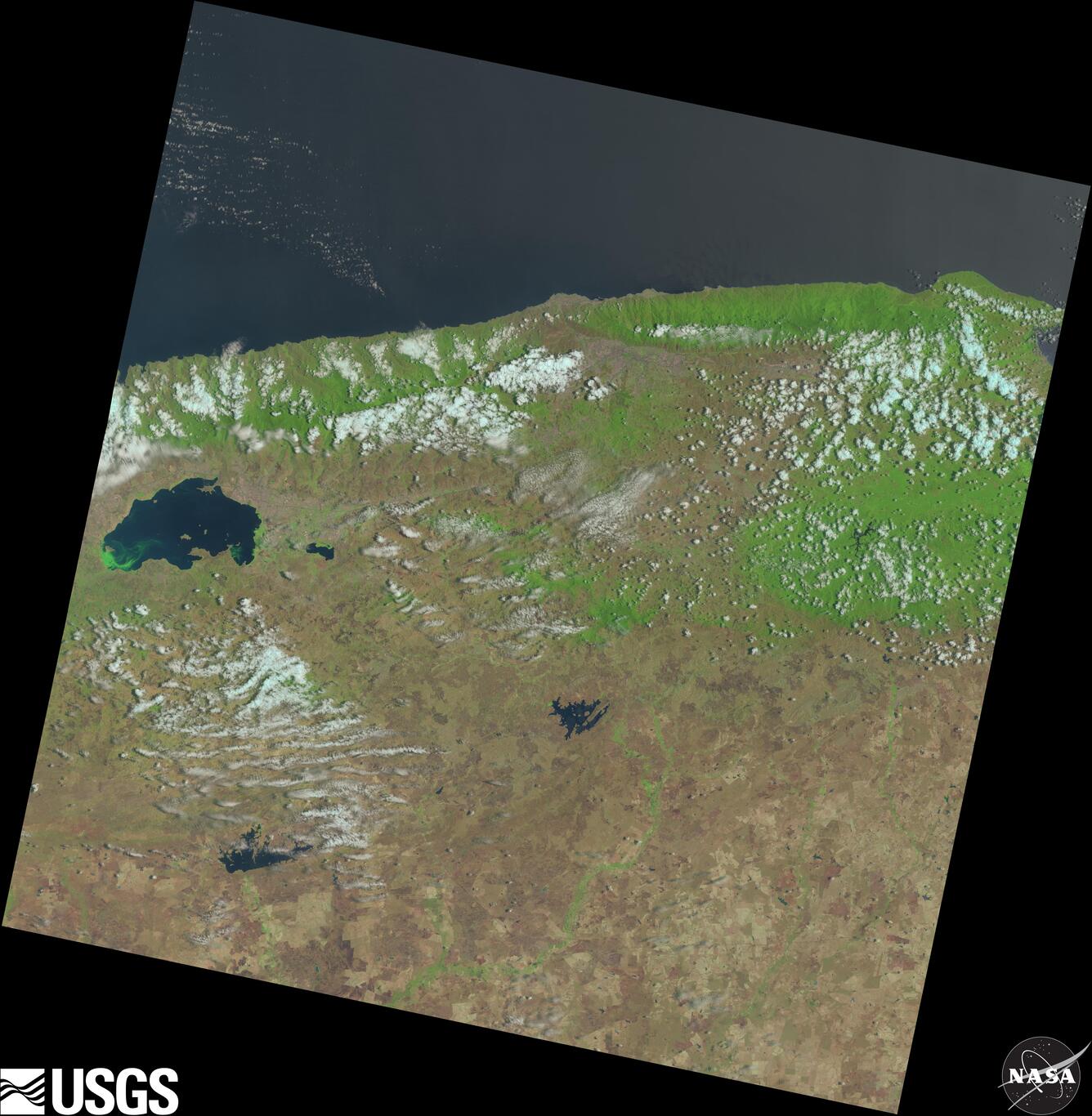 Landsat 8 Image Indicating Scene and Land Cloud Cover