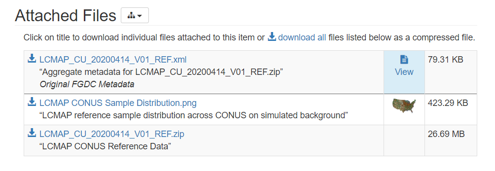 LCMAP Reference Data Download Options