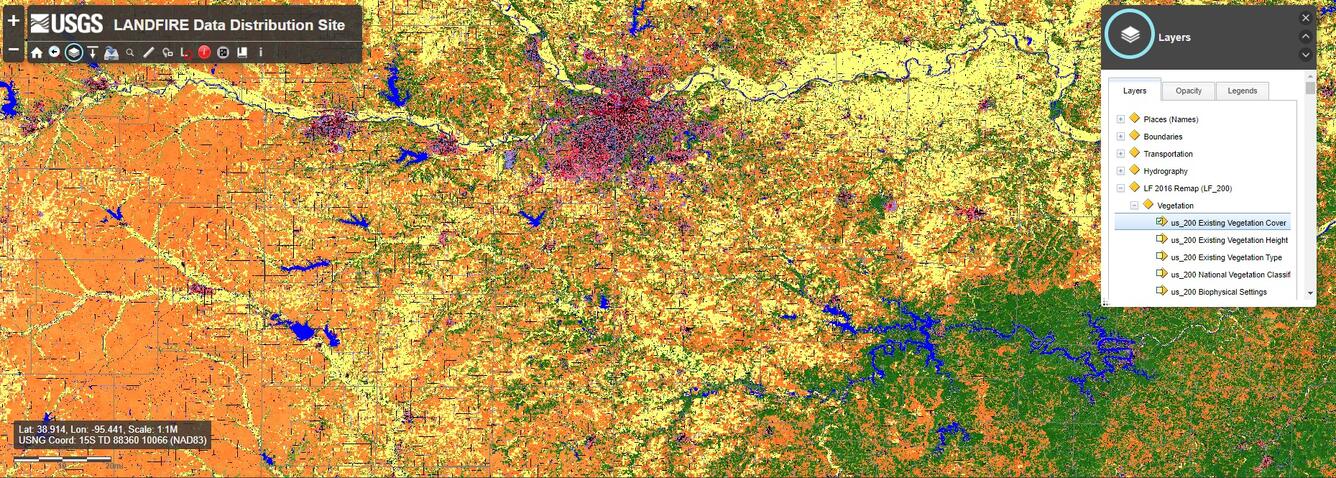 Screenshot of LANDFIRE Viewer