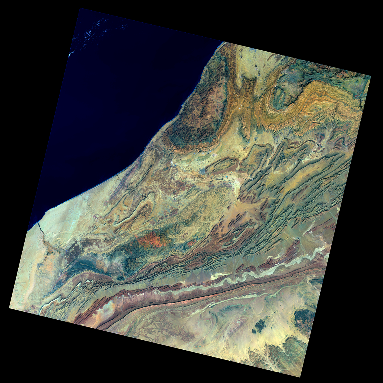 Landsat 8 image showing southwest Morocco