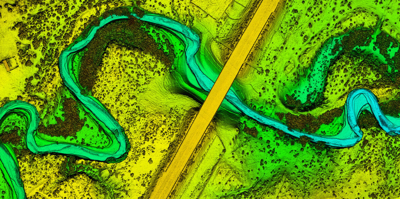 Digital elevation model of Laguna Creek, AZ.