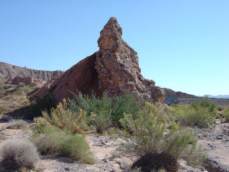 This is a photo of a large gypsum diapir exposed along Gypsum Wash.