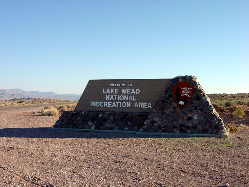 This is a photo of Lake Mead 's northern entrance.