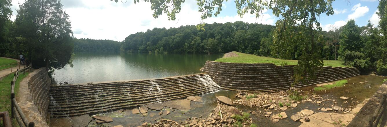 Lake Woodhaven Spillway at Montgomery Bell State Park - Tennessee