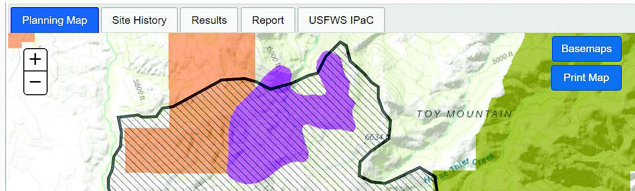Land Treatment Exploration Tool map