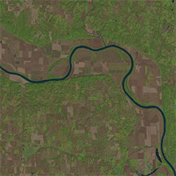 Landsat TM imagery of interior least tern nesting habitat