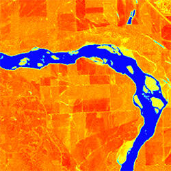 LandSat image of lower Missouri river