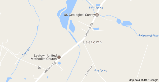 Leetown, WV map