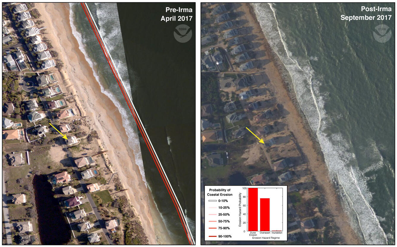 Location 2: Photo-pair shows Irma impacts at Palm Coast, FL