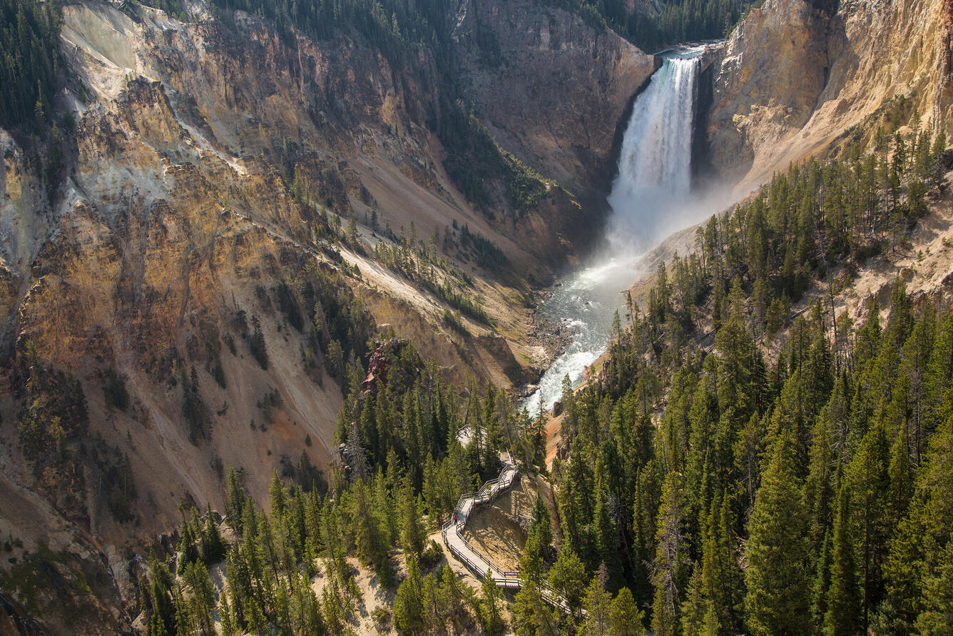 This is a photo of Lower Yellowstone Falls.