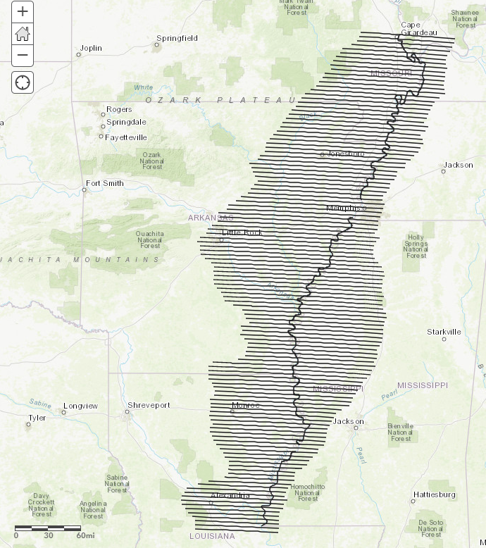 Map of Planned Flight Lines