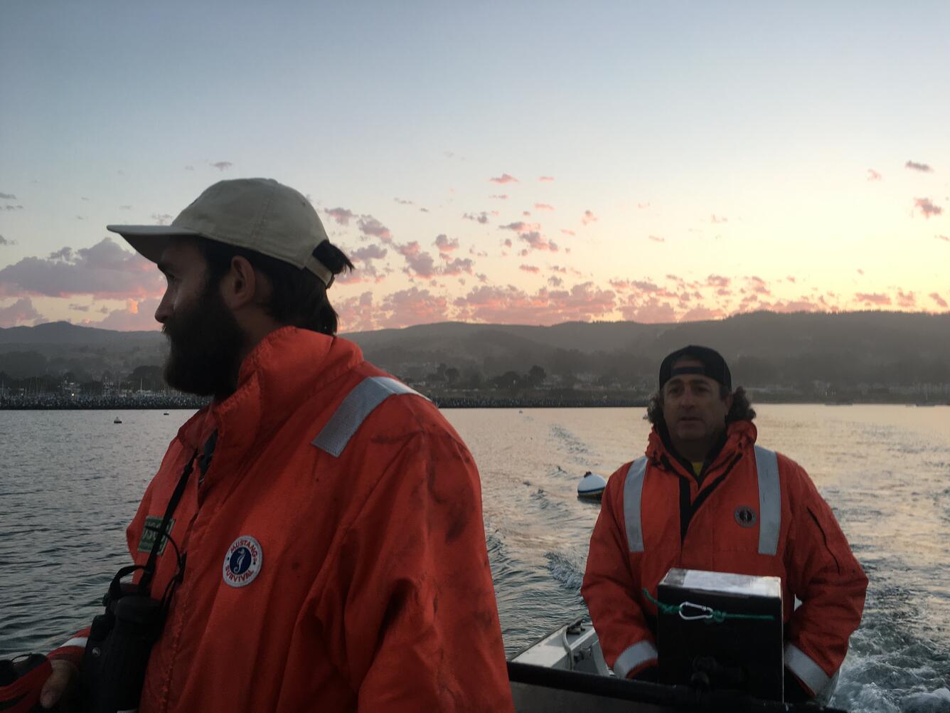USGS Biologists on the Water at Dawn