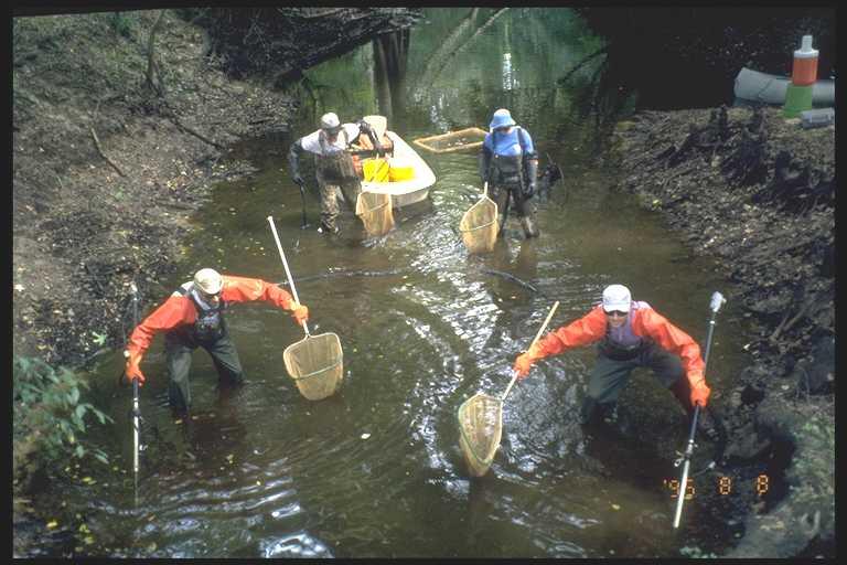 Biological samples collected by hydrologic technicians