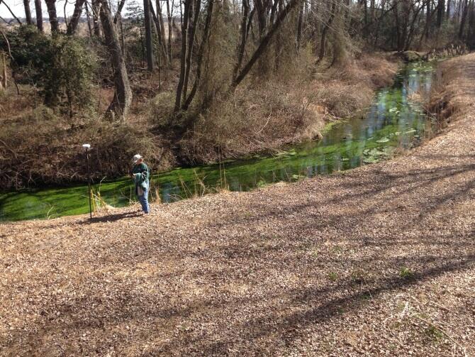 Sampling at Buck's Branch, Delaware